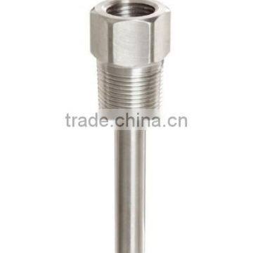 Stainless steel standard thermowell for industrial bimetal thermometers