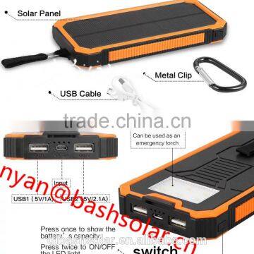 12000mAh Waterproof Portable Device Charger POWERBANK SOLAR photo-4