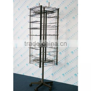 Rotatable detachable metal wire grid mesh display panels shelf rack