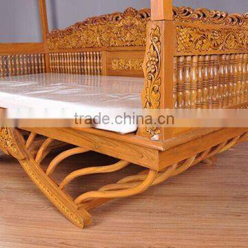 Thailand Style Wood Carved Long Chair, Southeast Furniture Exquisite Handcarving Leisure Sofa Chair (BF01-X1169) photo-6