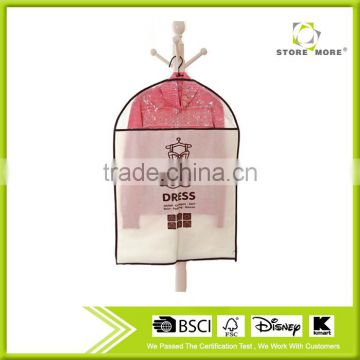 Store More Non Woven Printed Dress Suit Cover Bag with Clear PVC