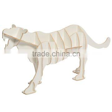 3D Creative Design Tiger Shape Wooden Shelf ,Nice Lively Animal Home Decoration Sets photo-2