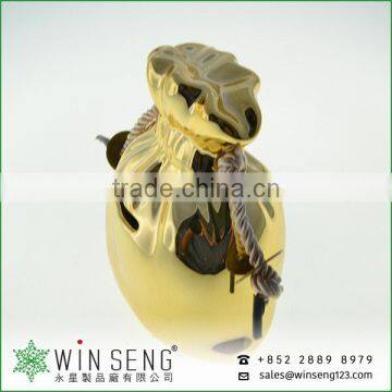 Coins for Sale Antique Gold Ceramic Bag Shaped Piggy Bank for Decoration photo-2