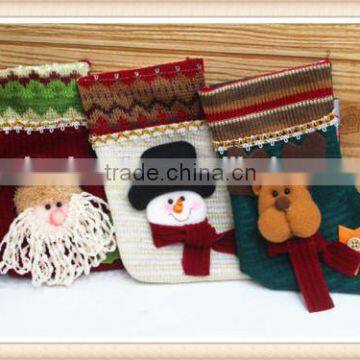 Christmas Tree Hanging Xmas Decoration Sock Santa Claus Stockings Gift 3 Pcs