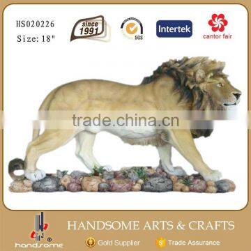 18 Inch Resin Craft Home Decor Holiday Gift Lifelike Animal Lion Statues photo-3
