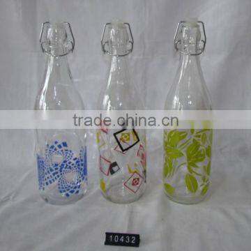 1000ml color printing glass beverage bottles wholesale in various color