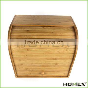Bamboo Sustainable Bread Bin Keeper Bread Box Homex BSCI/Factory photo-2