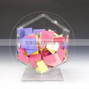 Acrylic Raffle Drum With Locking Door, Countertop - Clear photo-2