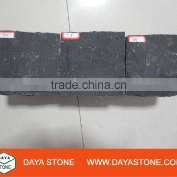 Black granite cobble floor tile stone