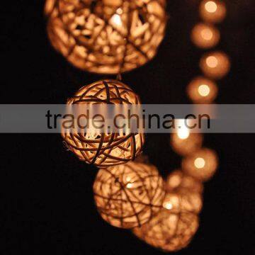 20 Bulbs Handmade Classic White Rattan ball fairy lights