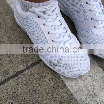 Girls white cheerleading dancing shoes pure colored cheer shoes performance Sport dance Shoes