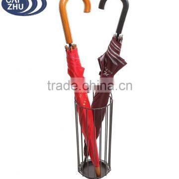 Freestanding Entryway Brown Metal Umbrella Stand Basket / Walking Cane Rack Hallway Organizer photo-2