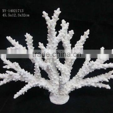 Polyresin white coral decoration