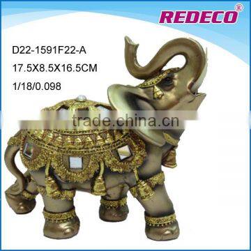 Antique gold resin indian decorative elephants