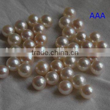 11-12mm White Round Freshwater Loose Pearl Beads for Jewelry Making photo-2