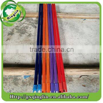 Little Black Plastic Cap Wooden Broom Handle With Flowers Pvc Coated photo-5