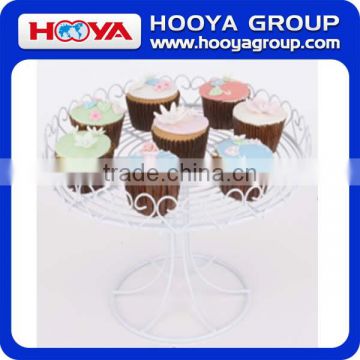 265*265*160mm white round signle tier cupcake stand