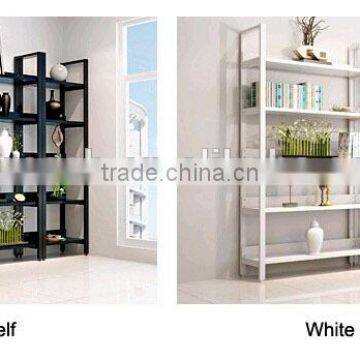 Display Wooden Side Steel Bookshelf,Household Steel - Wood Combination Bookcase photo-5