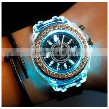 High Quality Free Sample Unisex Led Light Watch Colorful Silicone Strap Wristwatch photo-4