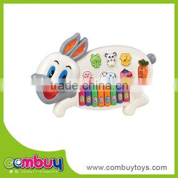 Most popular plastic cartoon rabbit keyboard electric piano toy