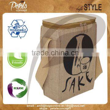 Jute Wine cooler bag for liquor