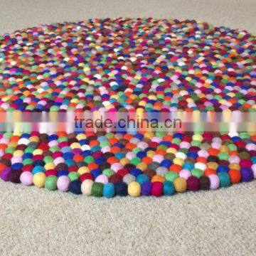 High Quality Nepal Handmade Round Wool Felt Ball Carpets/rugs photo-4