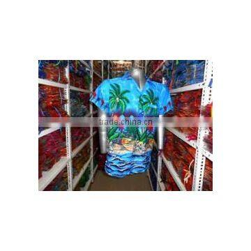 MACAU PARROT PALM TREE PRINT HALF SLEEVES HAWAIIAN SHIRT photo-3