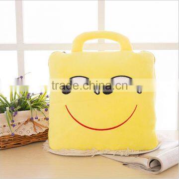 Hot Selling Portable Cute Emoji Travel Pillow Blanket photo-5