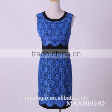 Top Violet Color Fashion Summer Ladies Simple Fashion Dress photo-2
