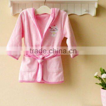 2012 baby clothes 100% cotton embroider bathrobe