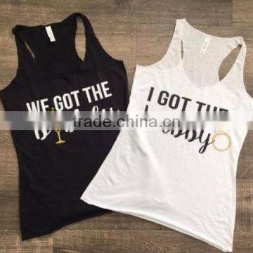 2017Fashion Custom Printing Wholesale Cotton Gym Women Tank Tops Singlet photo-4