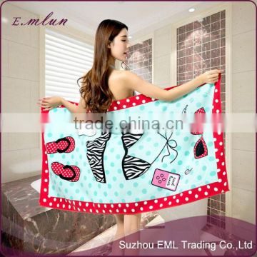 2016 Soft and comfortable absorb water beach towel / fancy beach towels