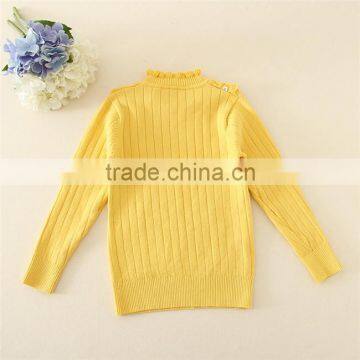O-neck Kids Knitting Sweater Flower Printting Winter Sweaters for Girls Children Autumn Sweaters