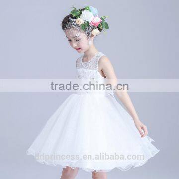 2017 Baby Dress Girls Lace Pink White Lovely Princess Dresses for Kids photo-4