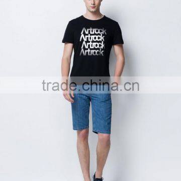 In 2016 Classic Letters Printed Black T-shirts With Short Sleeves photo-2