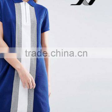 Casual Polo Dress for Girl in Preppy Style photo-3