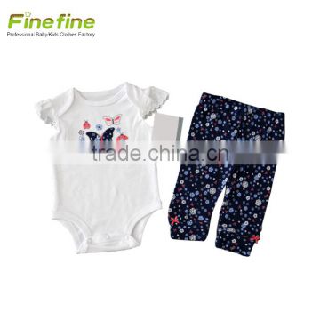 Baby Girl 2 Piece Clothing Set Little Girl Print Short Set Baby Clothes