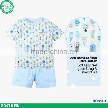 Boutique low price high quality children wear sleep clothing set for summer