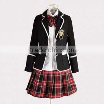 Juqian 2016 custom high class bulk school suits colours beautiful korean high school uniforms wholesale