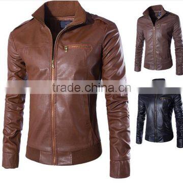 fashion pure leather man jacket,man leather jacket