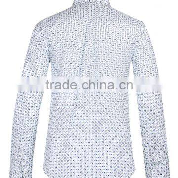 Mens Long Sleeve Slim Fit Shirt Contrast Collar and Cuff photo-3