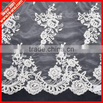 cheap embroidery lace fabric dubai,bridal french lace fabric,wedding dress lace suppliers