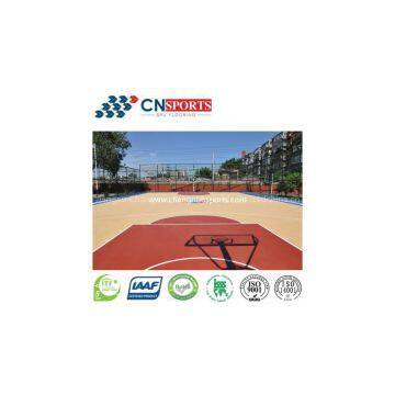 Resilient Polyurethane Material Sports Court Floor of Wood Grain Style