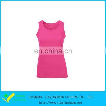 Ladies Solid Pink Dri Fit Slim Fitted T Back Stringer Tank Top Wholesale