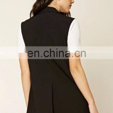 CH090 New Fashion Design Sleeveless Longline Blazer Vest for Women Wholesale photo-3