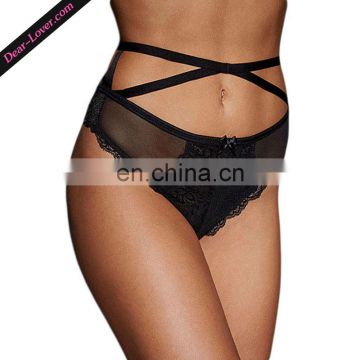 Women's Sexy High Waist Naughty Full Back Strappy Lace Panties Underwear