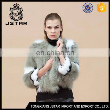 Attractive Design Parka Factory Custom Top Grade 100% Fox Fur Multicolor Loose Coat