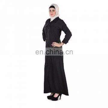 Customize Your High Quality Black Coat Abaya Wholesale,hot Selling Muslim Dress Dubai Abaya photo-2