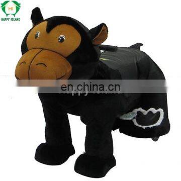 HI Popular Plush Motorized Animals Coin Operated Plush Electric Animal Scooter
