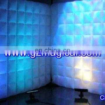 white oxford fabric LED inflatable air wall for decoration